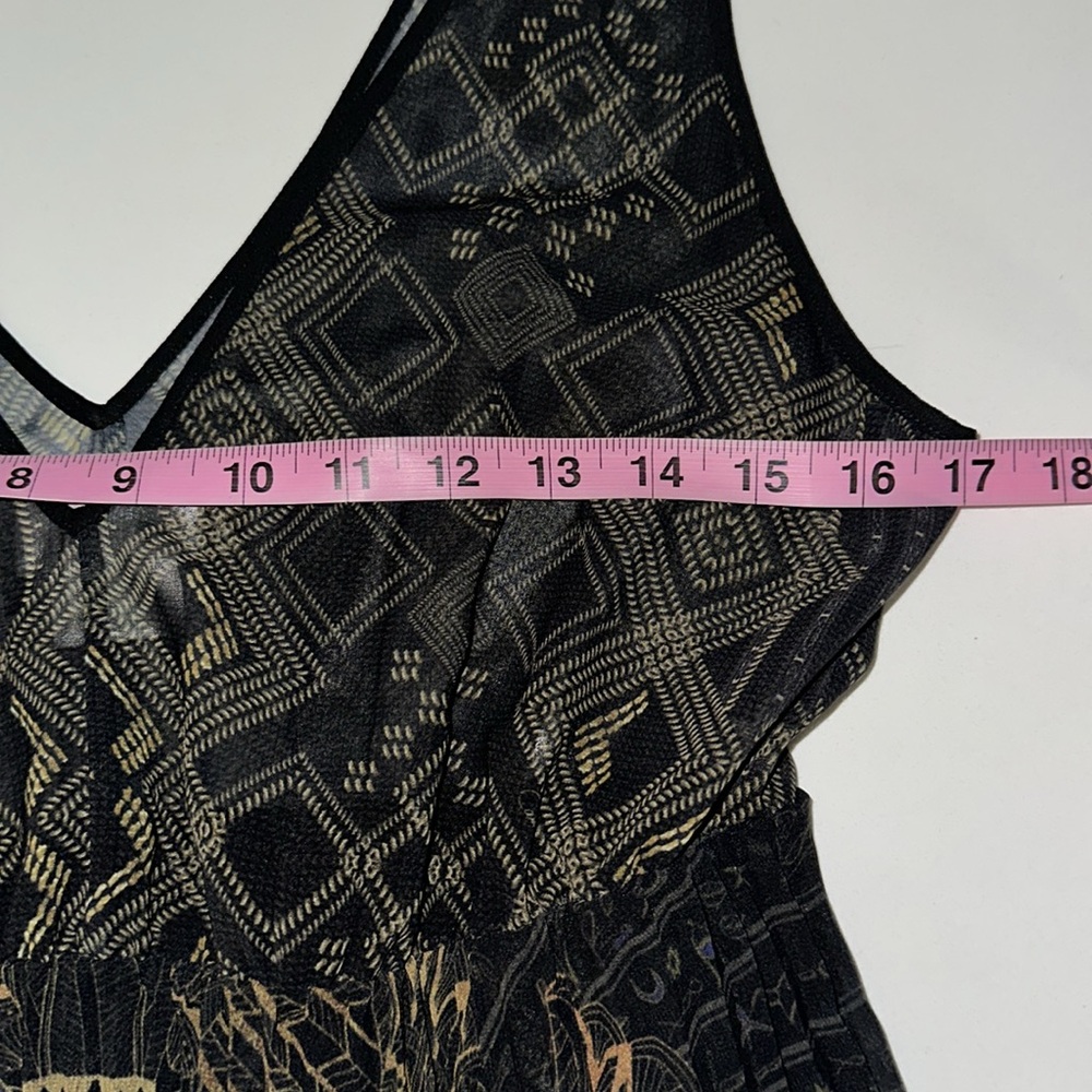 CAMILLA *Cobra King* black pleated double layer 2 pc Egyptian print dress top S - Picture 14 of 14